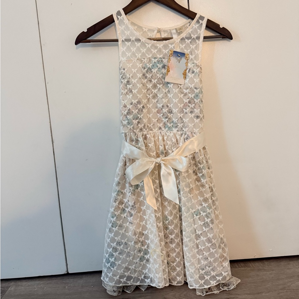 Disney Cream and White Lace Kids Dress